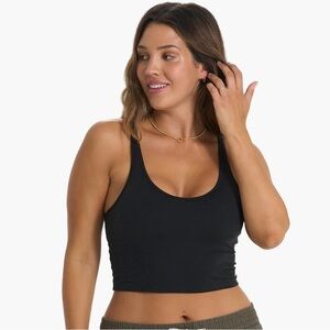 Vuori Halo Performance Crop Tank in Black